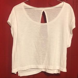 Off the shoulder open back tee